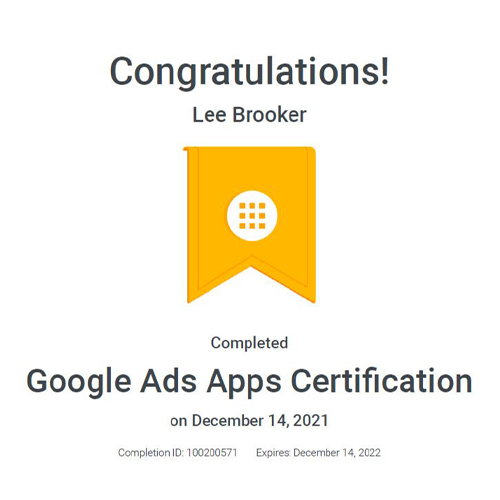 Google Ads Apps Certified